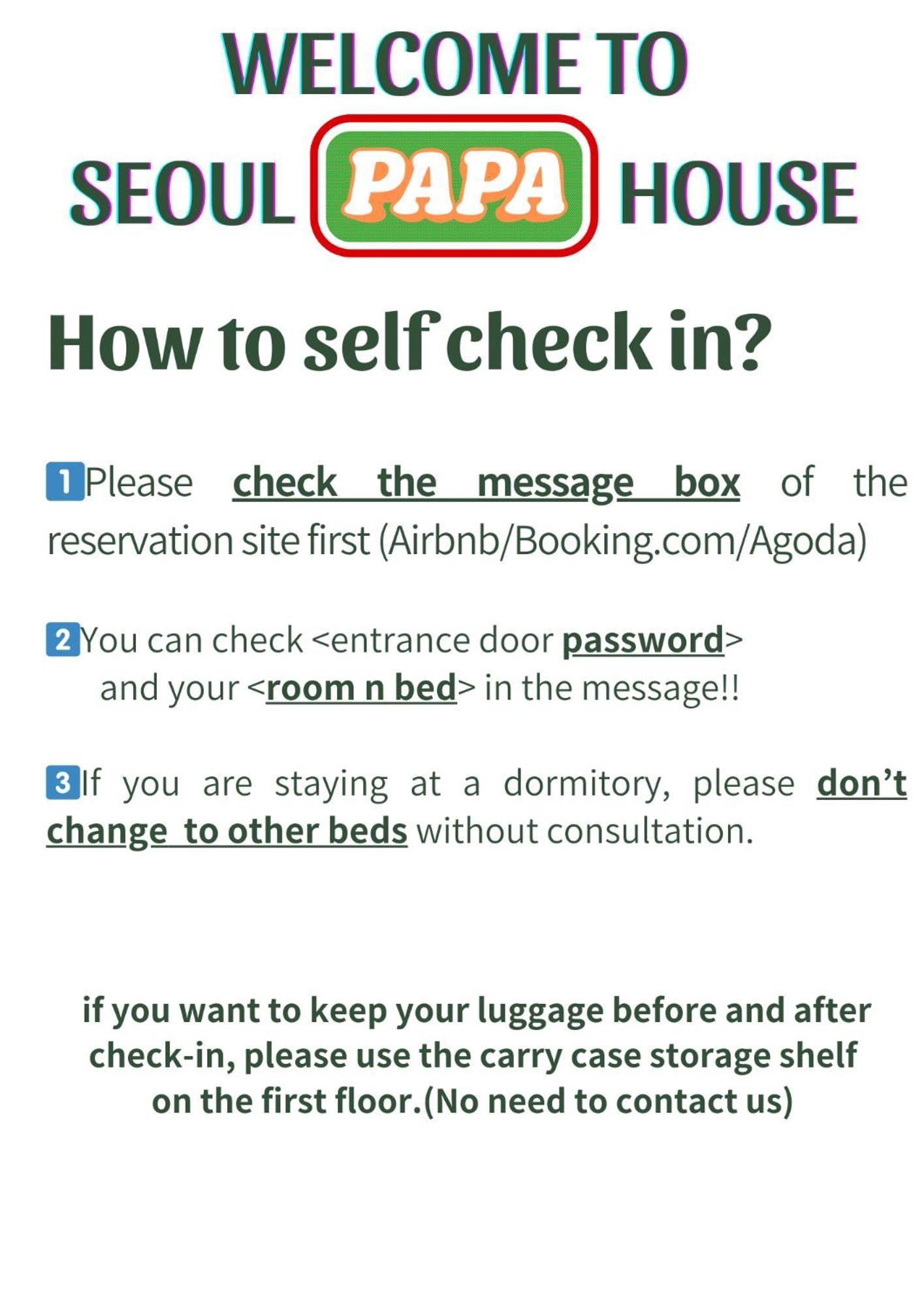 Seoul Papa Guesthouse Seul Exterior foto
